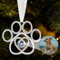 Custom Photo Projection Ornament for Christmas Tree Personalised Dog Paw Ornament with Picture Inside Hanging Dog Paw Christmas Pendant 2024 New Home Decor for Xmas Memorial