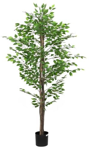 vidaXL Plante Artificielle ficus 1260 Feuilles 200 cm Vert, Plante Artificielle, Arbre Artificiel, ficus Artificiel, Fausse Plante, Faux Arbre, ficus