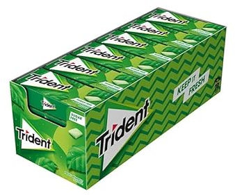 Trident Fresh Gragea Hierbabuena- Chicles sin Azúcar con Sabor a Hierbabuena - Paquete de 24 Envases de 14,5 g
