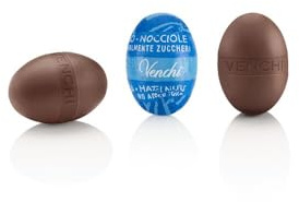 Venchi - Schokoladeneier, 1 Kg, Milchschokoladengeschmack, Gefüllt mit Dunkler Gianduia-Creme mit Piemont-Haselnüss, Ohne Zuckerzusatz, Glutenfrei, Osterkollektion, Geschenkidee