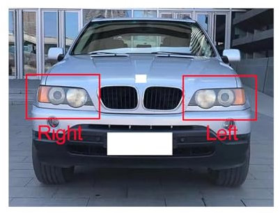 Kompatibel for BMW X5 E53 2000-2003 Auto Scheinwerfer Objektiv Abdeckung Ersatz Kopf Licht Lampe Lampenschirm Glas Shell(Left and Right)