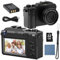Digital Camera, 6K 64MP Cameras for Photography and Vlogging with WiFi, 64GB SD Card, Microphone, Autofocus Portable Compact Photo Camera for YouTube, Travel, Beginners, Macro Wide-Angle Lens