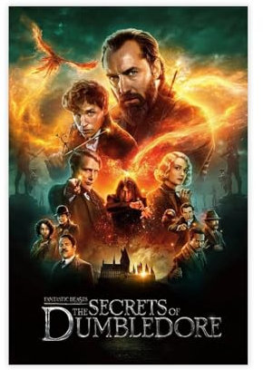 ROKSSY Poster Fantastic Beasts The Secrets of Dumbledore (1) Leinwand-Poster, Schlafzimmerdekoration, Landschaft, Büro, Raumdekoration, Geschenk, 40 x 60 cm