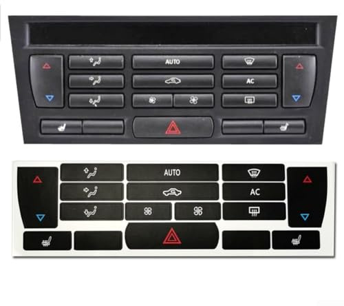 AC Dash Button Repair Decal Stickers for SAAB 9-3 2003-07 Ruined Faded A/C Control Buttons, Repair Vinyl Decals for Professional Look