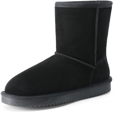 DREAM PAIRS Damen Stiefeletten Winterstiefel wasserfest warme Schneestiefel Wärme und Komfort Boots Stiefel für Damen FuzzyClassic Stiefel,Size 39,Schwarz,SDSB25004W