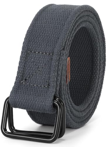 VONMELLI Cintura Canvas in Tela Web Cintura Uomo Casual Panno Cinture per Uomo Donna con Fibbia a Doppio Anello