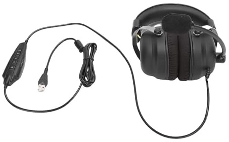 XUMIUZIY USB Gaming Headset für PC, Computerkopfhörer mit Mikrofon, Stereo Subwoofer, 360 ° 7.1 Surround Sound, 3D Klangfeldklarheit, DREI Gaming Szenen für Computer Laptop