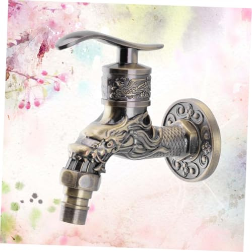 Hemobllo Robinet D'eau En Alliage De Cuivre Moulé, Robinet D'eau Pour Machine à Laver 4 Points, Filetage Anti-fuite, Conception Ergonomique Pour Usage Domestique, Extérieur, La Cuisine, Salle De Bain,