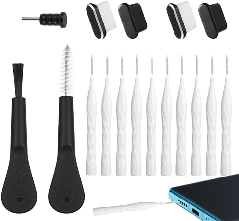 17 Stück USB C Reinigungsset, Handy Reinigungsset, Ladebuchse Reiniger Mit Mini Bürsten, Ideal Für Telefon Lautsprecher, Tastatur & Laptop Port Reinigung