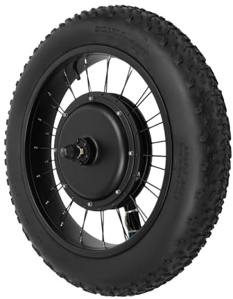 20zoll/50.8cm Elektro Fahrrad Umbausatz bis 130kg,48V 1500W E-Bike Conversion Kit bis 50km/h mit LCD Scheibenbremse & Controller Tasche,E-Bike Vorderrad Umbausatz für Schneefahrräder & DIY Umbau