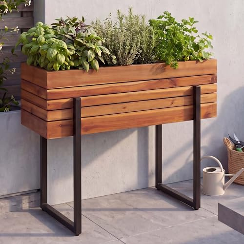 Mendler Hochbeet HWC-P85 Outdoor FSC® 68x80x30cm - braun