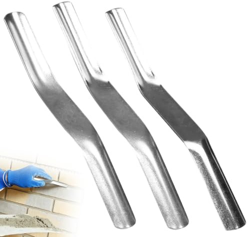 3 PCS Double Ended Brick Jointer, Stainless Steel Pointing Trowel | Pointing & Bricklaying Tools Concrete Jointer for Mortar Finishing Barrel Jointer for Masons (1/2/3/4X5/8,3/4 X 7/8)