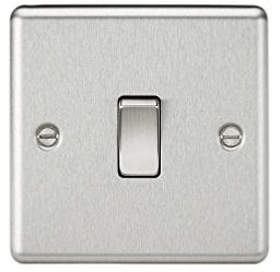 KNIGHTSBRIDGE CL12BC 10AX 1G Intermediate Switch-Rounded Edge Brushed Chrome