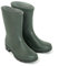 STI Stivale Basso in PVC di Colore Verde provvisto di Suola Nera n.39