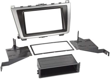1-DIN Radioblende mit Ablagefach Mazda 6, schwarz-silber