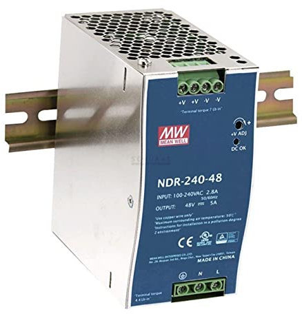 MEAN WELL NDR-240-48 240W 48V 5A Alimentación de Din Rail DIN-RAIL