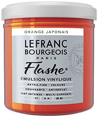 Lefranc Bourgeois Flashe – Colore, Vernice acrilica, Vinile, Arancio Giapponese, 125ML