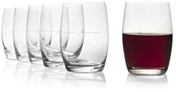 Stölzle Lausitz Weinbecher „The New ⅛“ Hausweinglas 253 ml/Rotweinglas 6er Set/Rotweingläser groß bauchig/Weingläser Rotwein/Stölzle Rotweingläser/Wein Becher Glas