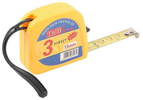 Aexit Outil mesure ruban à mesurer rétractable règle en plastique jaune Coquille 3.0M Coquille 168K202
