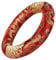 SM SunniMix 7 Tibetische Klangschale Ring Handgemachte Runde Ring, rot