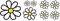 Simoni Racing Aufkleber-Bogen - 8 Gänseblume