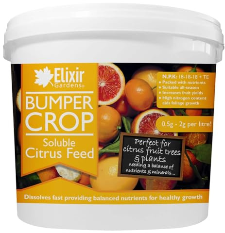 Elixir Gardens Soluble Citrus Feed Fertiliser | NPK 18:18:18 + TE 500g Tub