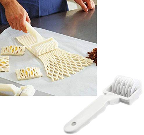 Un-brand Rollschneider Kunststoff Hause Backen Werkzeug Cookie Pie Pizza Brot Gebäck Gitter Gitter Handwerk Präge Teig Rollbacken Werkzeug Robust und praktisch