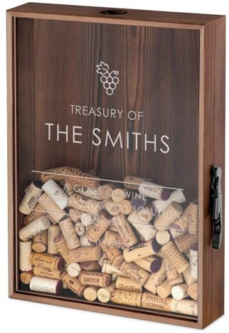 Maverton Personalised Cork Catcher for Couples, Beer caps Collector, Grapes