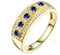 Eheringe Frauen Gold 750, Ring Saphir Frauen 0,15 karat Trauringe mit Diamant Größe 58 (18.5) Ring Breit Modeschmuck