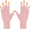 COOSLIM Anti-UV-Handschuhe für Gel-Nagellampe, LSF 50+ Schutz, Rosa, Damengröße M, Pink, M