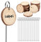Yafe 20 Pcs Plant Labels for Outdoor Plants, Wooden Plant Labels Tags with Stake Garden Labels Tags Marker Sign Tags for Potted Plants Herbs Seed Flowers Vegetables