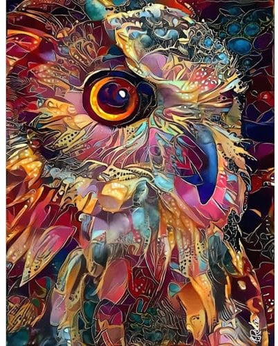 Eulen-Puzzle für Erwachsene, 1000 Teile, Holz-Kunstpuzzle, herausfordernd, einzigartig geformtes Puzzle für Stressabbau und Heimdekoration, lebendige Farben, für Puzzle-Liebhaber