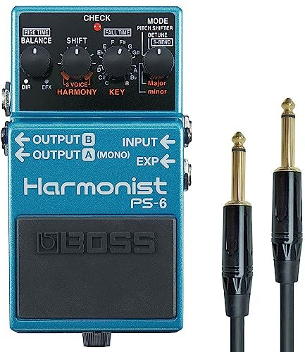 Boss PS-6 Harmonist Pitch-Shifter Effektgerät Pedal + keepdrum Klinkenkabel