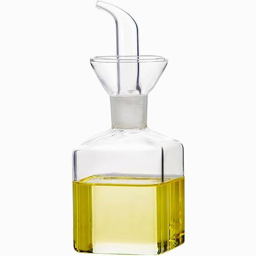 JJQHYC Bouteille Huile Olive, Petite Bouteille d'huile en Verre, Bouteille de Vinaigre, Bouteille pour Huile d'olive de 125 ml, Distributeur Huile d'olive pour Cuisine et Barbecue