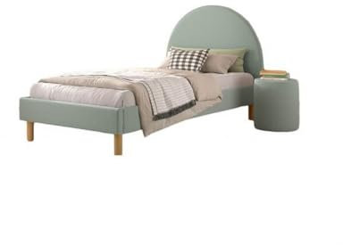 Bett Moon 90 x 200 cm, Grün mit Sitzsack