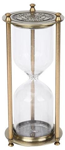 Demeras Minuteur Sablier,minuteur en Verre de Sable Transparent délicat intéressant pour Le Bureau pour Les Amis(Petit Sable à Chargement Automatique)