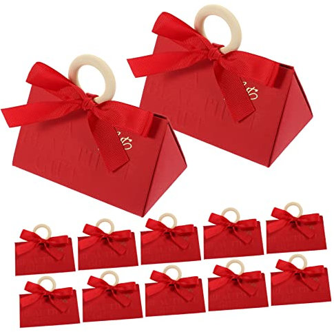 SOLUSTRE 20st Dreiecks-hochzeits Schachtel Geschenkhalter Süßigkeitenbehälter Hochzeitsgeschenke Bulk-hochzeitsdeko Cookie- Hochzeitsdekoration Braut Hochzeitsbedarf Papier