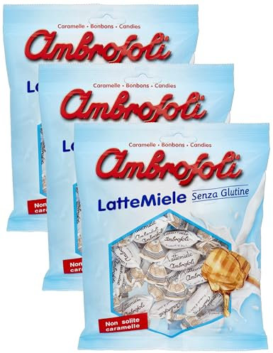 Ambrosoli Caramelle Lattemiele, 135g (Confezione da 3)