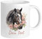 GRAZDesign Personalisierte Pferde Tasse mit Namen, Namenstasse für Kinder und Erwachsene, Kaffeebecher Keramik 330ml