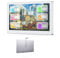 Waveshare 7inch USB Monitor, PC Case Secondary Screen/Desktop RGB Ambient Screen, IPS Panel, 1024×600 Resolution, with Music Spectrum Analysis Function, Type-C,CNC Metal Case,Silver