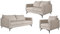 S-Style Möbel Nina Sofagarnitur 3 2 1 Polstergarnitur Couchgarnitur Couch-Set 3-Sitzer Sofa 199x91x86cm 2-Sitzer Sofa 138x91x86cm Sessel 74x91x86cm Schwarze Metallfüße Beige