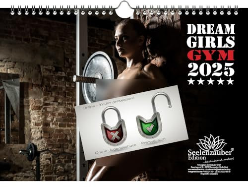 Sexy Dreamgirls Gym Fitness Sport Girl DIN A4 Kalender Querformat für 2025 Erotik - Seelenzauber