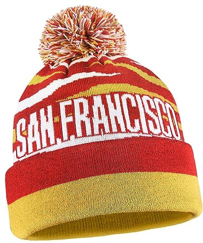 Aoryalps Strickmütze, Vintage-Fußball-Team-Strickmütze, Uni, Sportmütze, weiche Baumwolle, Einheitsgröße, tolles Stretch, klassisches Fan-Geschenk, San Francisco, Einheitsgr��e