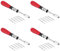 rieder Set di 4 cacciaviti a spirale da 260 mm, cacciavite a cricchetto con fessura e punte per cacciavite