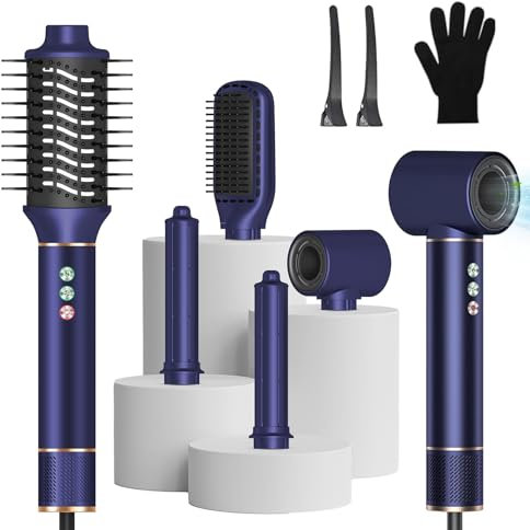 JAOGAUS Hot Air Styler, 110000RPM High-Speed Negative Ionic Hair Dryer, Hair Styler, Hair Dryer Curler, Air Curler, Ionic Hairdryer, Air Styler for Fast Drying, Curling