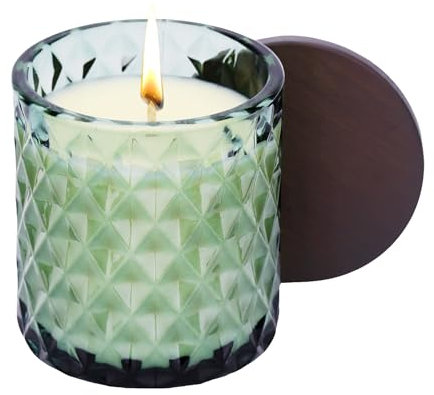 EaseZone Duftkerze Warmer Bernstein, Aromatherapie Candle Duftkerze im Glas, Natürliches Sojawachs Kerze,Entspannen Stimmung, Schlafhilfe, Bis zu 40 Stunden, Geschenke für Frauen Männer