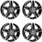 4x AUTEC Felgen Alufelgen QUANTRO 7.0x17 ET60 5x118 Schwarz poliert kompatibel mit Citroen Jumper