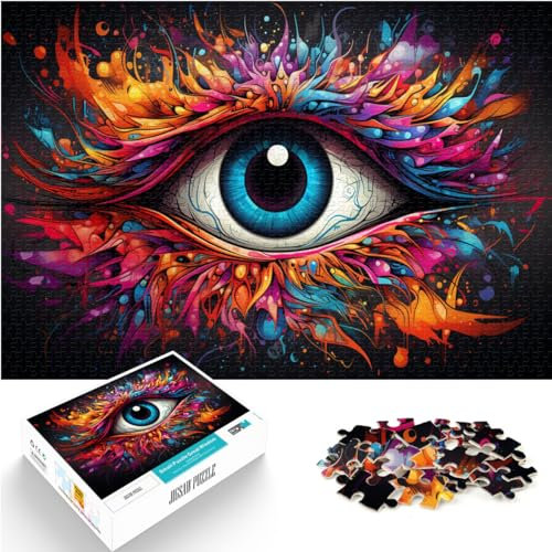 1000-teiliges Puzzle, Fantasy-Phönixaugen-Gemälde, Holzpuzzle für Jugendliche und Erwachsene, Lernspiel, Größe: 50 x 75 cm