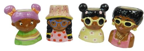 Funky Girl Pot de 10,2 x 4 décorations composition florale