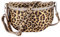 MIRROSI® Bauchtasche Damen, Made in Italy, Echtleder Umhängetasche Echtes Leder, Brusttasche, Crossbody Bag aus Echtem Leder (Leo Gold Silberner Reißverschluss) (Gr.M)